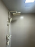 派菲娅奶油风恒温淋浴花洒套装家用沐浴全套钢琴花洒卫浴全铜龙头淋浴器 【玻璃-恒温数显】奶白方 实拍图