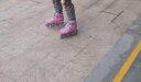 米高轮滑鞋S3儿童花样溜冰鞋套装高端平花四码调节直排初学花式旱冰鞋 粉色鞋 L(37-40) 实拍图
