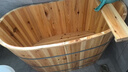 加厚泡澡木桶浴桶全身沐浴桶家用洗澡盆实木熏蒸桶汗蒸桶浴缸 原木款110长60宽65高元宝三箍加 实拍图