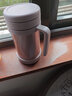 膳魔师（THERMOS）保温杯男女茶杯茶水分离办公室不锈钢水杯团购定制毕业礼物TCMF 浅银红 500ml 实拍图