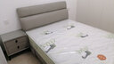 全友家居现代简约风真皮床家用双人大床卧室头层牛皮床含床垫组合套装 【浅米灰 | 高脚】床+床头柜*1 1.5x2米【撑腰软靠】 实拍图