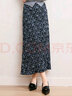 百图betu女装春新款半身裙法式气质蓝调碎花高腰显瘦裙子2402T89 藏青 S 实拍图