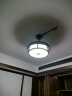雷士（NVC） LED风扇灯新中式客厅吊扇灯 餐厅灯具隐形扇叶 鸿福36w  三色调光6档风 实拍图