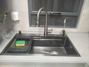 浪鲸（SSWW）厨房水槽枪灰色纳米不锈钢台下盆洗碗池洗菜盆家用一体大单槽TK12 80×46抽拉龙头+皂液器 实拍图