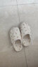 必好妆诗 夏季薄款产后月子鞋春夏7 8 9月软底鞋厚底孕妇防滑透气拖鞋 花朵米色【常规款】 36-37码 实拍图