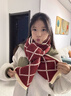 CHANEELR & KARITH围巾冬季女2025新款围脖加厚保暖披肩送女生老婆轻奢生日新年礼物 轻奢时尚百搭ck风【黑配卡其】 实拍图