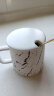 友来福陶瓷马克杯带盖大容量咖啡杯情侣杯牛奶杯早餐水杯男女茶杯白色 实拍图