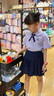 衣诺坊女童百褶短裙酒红带安全裤六一演出合唱服藏青色表演裙子女生裙子 实拍图