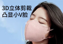 海氏海诺3D立体防晒口罩高颜值美颜夏季次抛防晒口罩独立包装粉色L码30只 实拍图