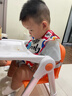 apramo安途美宝宝餐椅儿童餐桌椅可折叠便携椅子 婴儿餐椅升级款 元气橙 实拍图