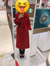 皮尔卡丹（pierre cardin）西西里红色双面羊毛大衣女中长款2024秋冬新款宽松感毛呢外套 红色 XS 建议105斤以下 实拍图