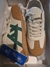 回力（Warrior）男鞋软底德训鞋子男士秋冬新款平底运动休闲鞋M919C米/棕/绿41 实拍图