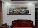 良品大师山水画办公室挂画中式客厅装饰画万里长城靠山图茶室字画风景壁画 万里长城A3 90*240cm宣纸锦绫+有机玻璃+红褐色实木框(大气款） 实拍图