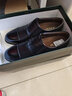 金猴（JINHOU）皮鞋男三接头镂空皮凉鞋套脚一脚蹬商务正装鞋办公室特大码男皮鞋 黑色 镂空款 偏大一码 40 实拍图