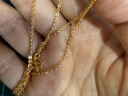 老庙黄金项链足金O字链素链女款侧身链送妈妈老婆节日 多退少补 约:2.5g 实拍图