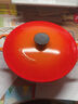 酷彩（Le Creuset）法国进口珐琅铸铁锅炒锅煎炸炖煮锅电磁炉燃气通用深烧锅22cm桔色 实拍图