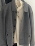 布先生翻盖口袋纯色羊毛开衫春秋牛角扣男士外套针织衫BT12353断码清仓 花灰 2XL (185) 实拍图