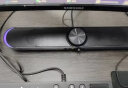 SSJY 音响电脑蓝牙音箱带麦克风家用台式机长条多媒体喇叭笔记本手机桌面有线usb迷你小低音炮可语音 黑色基础版（有线连接） 实拍图