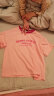 左西女童短袖T恤2023夏季儿童港风字母圆领撞色t恤 粉色 130  晒单实拍图