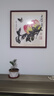 紫腾随轩齐白石装饰画新中式客厅背景墙面挂画卧室饭厅餐厅水墨虾壁画 蝴蝶寿桃 60*60cm红木色实木框 实拍图