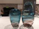 荣山创意水墨透明玻璃花瓶客厅插花轻奢现代简约家居装饰品餐桌摆件 直径36.5cm（含支架） 实拍图
