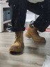 D.KED踢不烂大黄靴冬季马丁靴男鞋高帮工装靴男士加绒保暖加厚男女棉鞋 棕色（加绒款） 43 实拍图