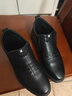 蜘蛛王 棉鞋男冬季保暖加绒靴子中老年爸爸皮鞋男 280603 黑色 38  实拍图