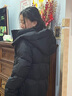 美力城【檀健次同款】长款羽绒服女装新款极地鹅绒外套时尚泡芙110 猛石黑 L （120-130斤） 实拍图