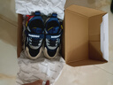 巴布豆（BOBDOG）男童篮球鞋秋冬季加绒二棉鞋保暖旋转纽扣儿童运动鞋小男孩跑步鞋 蓝色魔术贴【皮面】XT7997 30 /内长19cm 实拍图