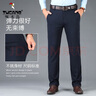 花花公子（PLAYBOY）休闲裤男士秋冬款直筒宽松裤子男商务舒适弹力免烫西装裤长裤男装 105黑色 加绒 32 实拍图