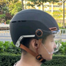 NEVA头盔电动车3C认证男女夏季摩托车半盔哈雷复古轻便式电瓶车安全帽 星空灰-透明短镜 实拍图