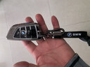 沃霆适用宝马汽车x5钥匙套5系530车x3x7x1男3系i3壳7系合金壳钥匙包扣 D款-枪壳黑面（配金属扣） 实拍图