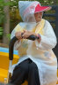 得力 儿童雨衣半透明一次性雨衣带帽加厚防水雨披 DL553011 实拍图