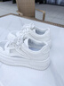 回力厚底小白鞋女夏季网鞋透气薄款2025新款网面鞋子增高休闲运动板鞋 升级版白色 网面清爽透气【5厘米超轻厚底】 37 实拍图