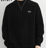 JEEP SPIRIT吉普毛衣男秋冬季韩版圆领针织衫男士一体绒保暖线衣 黑色 L 实拍图