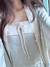 莫代尔对襟汉服睡衣女春秋季三件套新中式国风高级感长袖夏季冰丝家居服 青色开衫+吊带+裤子（高品质） XL 适合120-145斤 实拍图