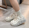 斐乐（FILA） 可颂面包鞋运动鞋女休闲鞋老爹鞋厚底鞋子 豆腐白/燕麦色-TO 38.5 实拍图