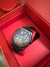 马克华菲（FAIRWHALE）手表男士机械表全自动方形透底陀轮双面镂空夜光防水腕表国潮男表 黑壳红面【高档礼盒】 实拍图