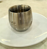 B&y 304不锈钢茶杯水杯 双层儿童水杯 随手咖啡杯 白酒杯茶杯防烫双层儿童杯宝宝杯 鼓形砂光小号130ml 实拍图