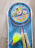 得力(deli)儿童羽毛球拍大头拍儿童玩具(蓝色、粉色)2支装送球 F2137 实拍图