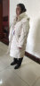 雅鹿官方羽绒服女中长款2023冬季新款时尚韩版连帽女士外套加厚保暖 卡其色 155 实拍图
