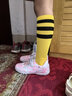 青训儿童足球鞋碎钉男女童TF训练鞋皮面胶钉防滑耐磨假草坪用 白粉碎钉 35 (225mm) 球袜+护板 实拍图