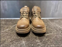 西域骆驼（VANCAMEL）秋冬马丁靴男鞋秋季真皮2025新款英伦高帮免系带休闲复古工装皮鞋 卡其【升级款】 41 实拍图
