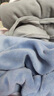海澜之家（HLA）牛奶绒四件套 A类加绒冬季保暖法兰绒珊瑚绒床品四件套家用被套 宾利蓝+浅灰 四件套；被套200*230床单245*250 实拍图