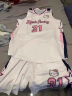 无敌彪美式篮球服套装男女比赛定制球衣训练队服儿童球服背心印字号订制 255-白配粉色 2XL码 晒单实拍图