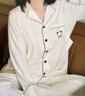 嫚熙（EMXEE）嫚熙春夏薄款纯棉月子服孕妇哺乳睡衣产后产妇家居服 奶昔黄-熊猫款两件套-带哺乳口 L【合适120-145斤 Supima棉】 实拍图