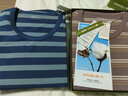 新一步（XINYIBU）【7A抗菌】条纹纯棉秋衣秋裤男士秋冬薄款打底中老年保暖内衣套装 1946-海岛蓝 3XL 建议180-190cm，165-185斤 实拍图