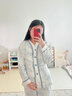 婧麒月子服秋冬产后纯棉孕妇哺乳睡衣冬季11月产妇喂奶家居服套装 【空气棉】水墨画260g L 实拍图