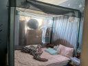 美朵嘉（MEDOGA）蚊帐家用防摔婴儿A类抗菌面料支架加固三开门香草绿1.5x2米床 实拍图