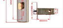 新跃单舌门锁单舌卧室房间家用木门50锁舌锁具通用型静音不锈钢门锁 钛黑金单舌锁125孔距锁舌50mm 实拍图